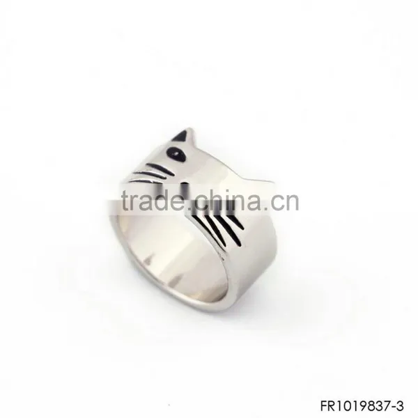 Gold or Silver Cute Cat Ring Fashion Simple Design Friendship Ring Set photo-4