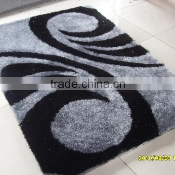 Polyester Shaggy Carpets Tile , Flooring Mat /rug photo-6