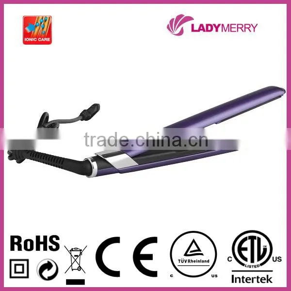HOT Slim LED 240C Nano Tech Professional Hair Straightener With CE Private Labeling