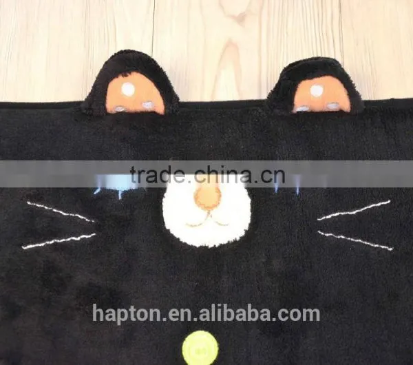 Lovely Cartoon Embroidery With Anti-slipping Back Cat Design Children Mat photo-2