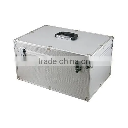 Aluminium Fligh t Case Silver DJ Tool Box 450x310x240mm Internal Divider