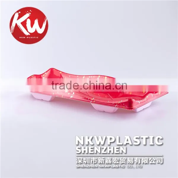 KW-0001 Disposable Sushi Plastic Tray Container in Packing Boxes photo-2