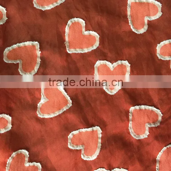 Spring Summer Love Heart Pattern Cutting Motif Woven Fabric photo-2