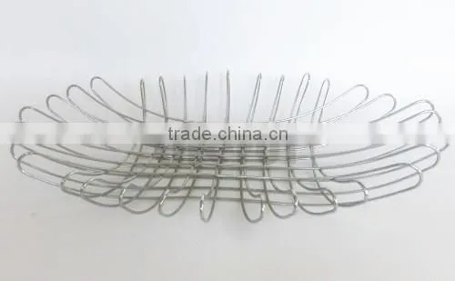 Grid Fruit Bowl, Chrome