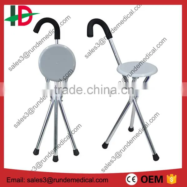 Mobility Aids Folding Cane Seat, Silver