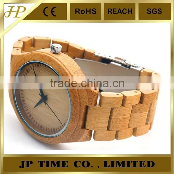 Hot Newest Custom Engraved Japan Analog Quartz Movement Bamboo Wood Watch photo-5