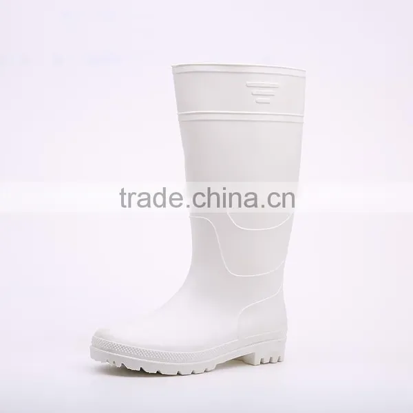2016 Pure Design Waterproof White Pvc Rain Boots, Cheap Plastic Pvc Rain Boots photo-3