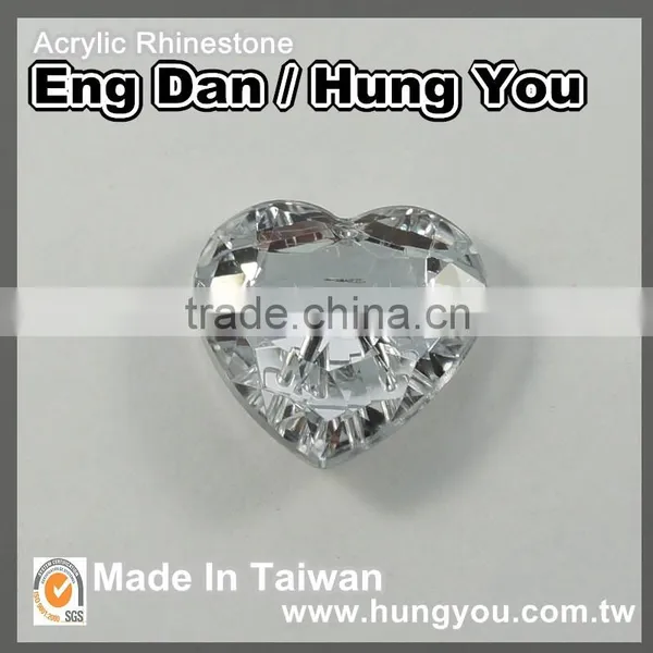 Heart Shape Rhinestone Buttons For Clothes photo-5