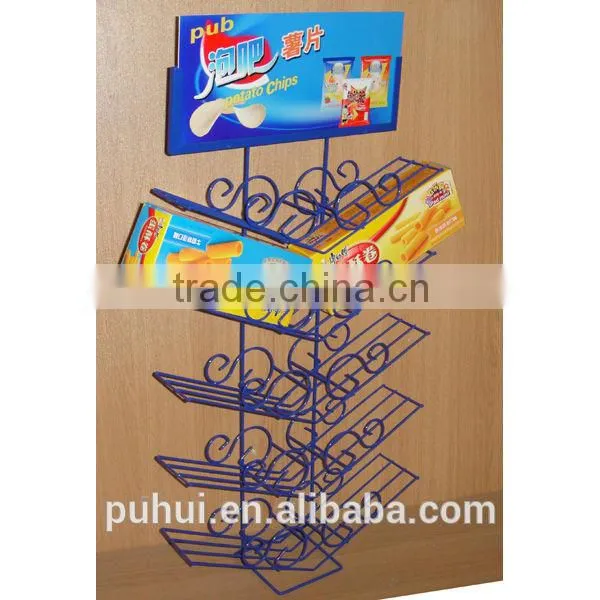 Metal Wire Hanging Potato Chips Display Stand With Modern Design photo-3