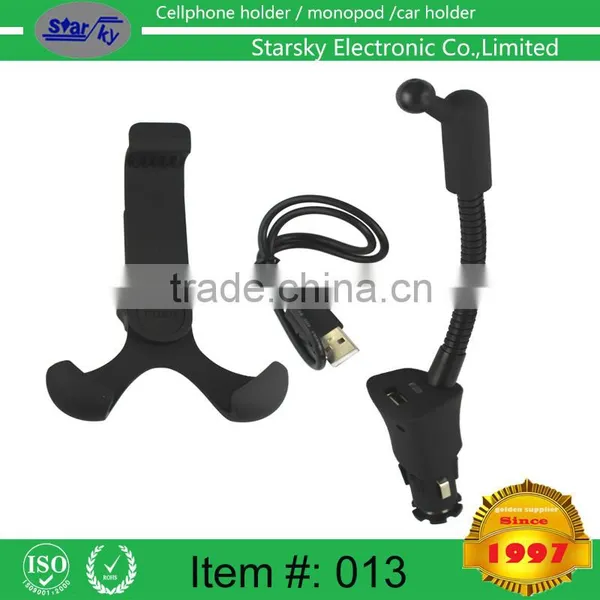 Dual Car Holder Charger USB Car Charger Cradle Mount Holder for Samsung Galaxy S3 Note 2