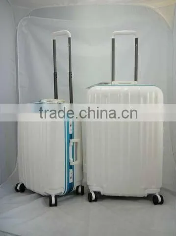 New Product for 2015 Embossing Surface 100% PC Trolley Luggage