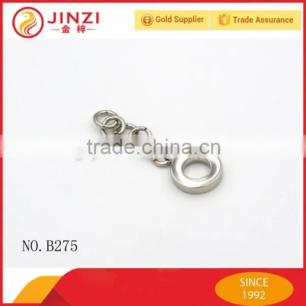 Wholesale Round Ring Head Nickel Color Metal Zipper Puller From China