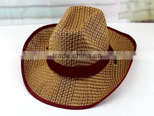 In Stock Cheap Plain Cowboy Straw Hat photo-5