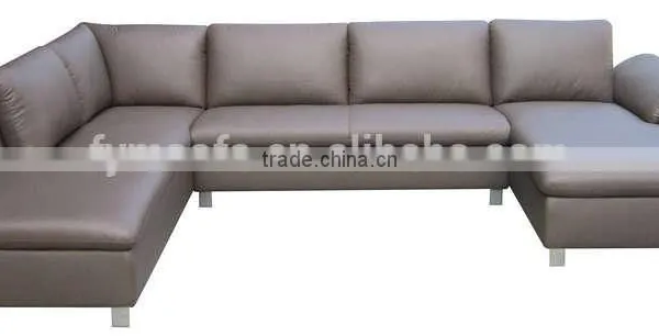 New Style Folding Brown Leather King Size Sofa Bed photo-3