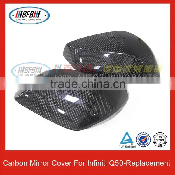 Q50 Carbon Fiber Mirror Covers Auto Mirror Cap For Infiniti Q50 Side Mirror Cover photo-2