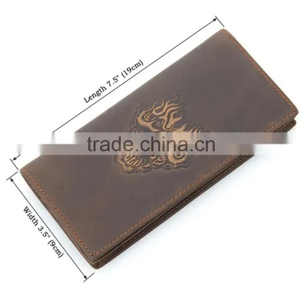 100% Handmade Bifold Calf Leather Men Wallet Fashion Genuine Leather Wallets photo-6