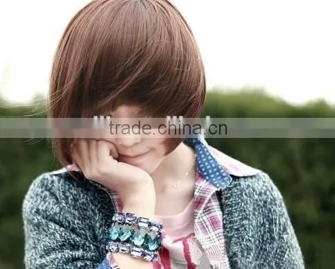 Fshion Short Hair Wig Synthetic Wigs Straight Wigs With Bangs photo-2