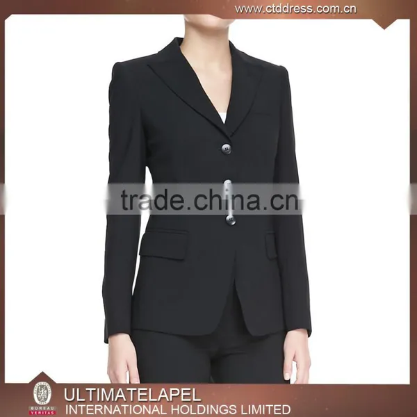 Professional Factory Made 3 Button Designer Women Custom Made Suits