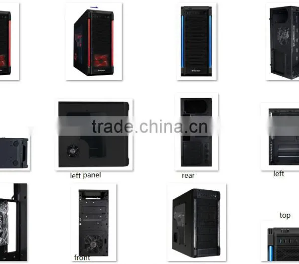 8825 New Case New Stylish Case, Manual Switchable Lighting, 0.6mm SECC Black Interior Chassis photo-3