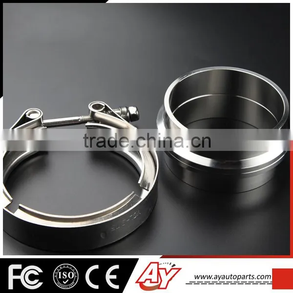 4.0inch High Quality Mild Steel Exhaust DownPipe v Band Clamp Flange Kit