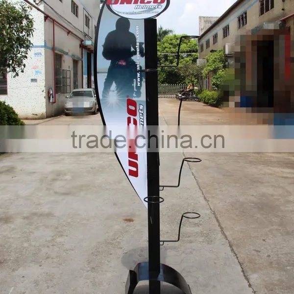 Factory Custom Made Metal 7 Hooks Helmet Display Rack / Helmet Display Stand / Helmet Rack photo-5