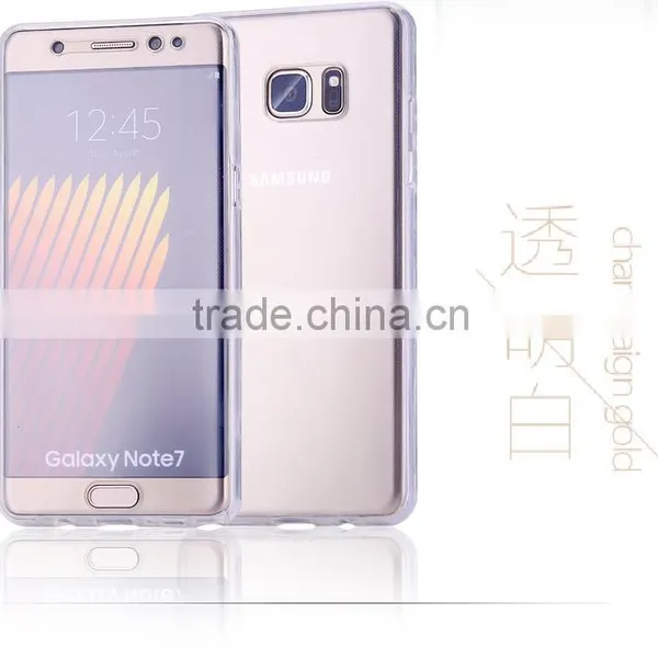 Soft TPU Transparent Case for Samung Note 7 360 Full Body Protective Cover Cases Front Touch Screen Back Cover photo-5