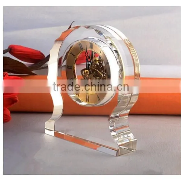 2016 Pretty Crystal Block Mini Wall Crystal Clock for House Decotation photo-4