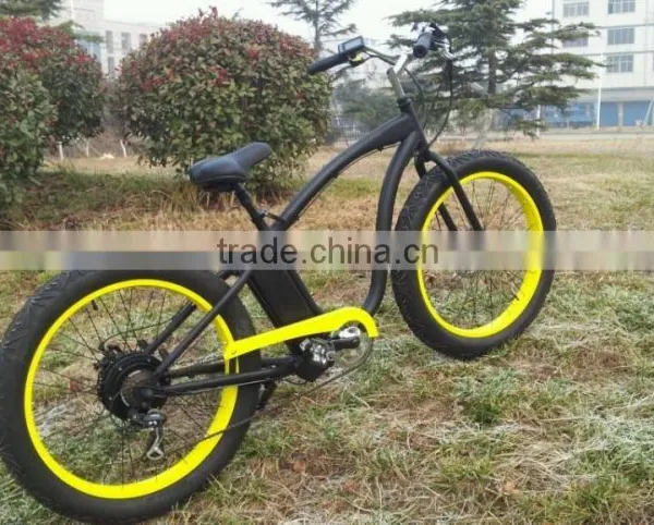 Merry Gold Fat Wheel 48V 500W Beach Cruiser Electric Bike High Speed Colors Optional