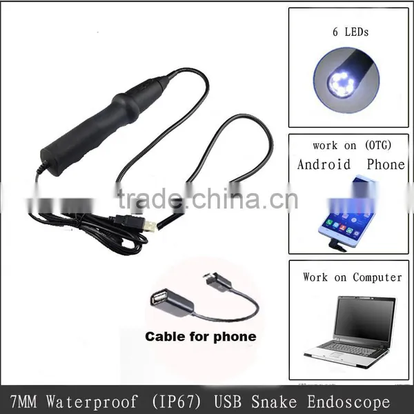 Diameter 7mm Handle OTG Phone Waterproof Android Endoscope Car Diagnostic Tools