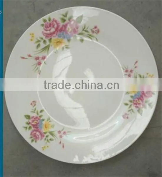 10.5 Cheap Porcelain Dinner Plate Three Flower Decoration photo-2