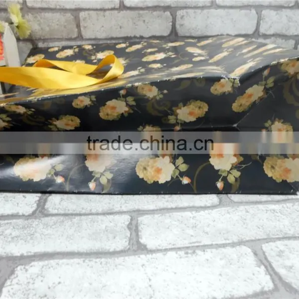 Custom Made Flower Pattern Bags for Shopping Cloth Paper Bag photo-2