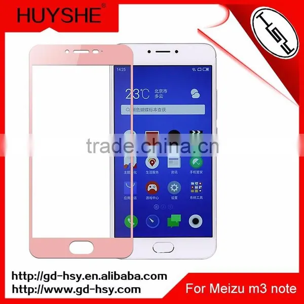 HUYSHE Cell Phone Anti-expolsion Screen 2.5D Full Cover Guard for Meizu M3 Note 9H Tempered Glass Protector photo-2