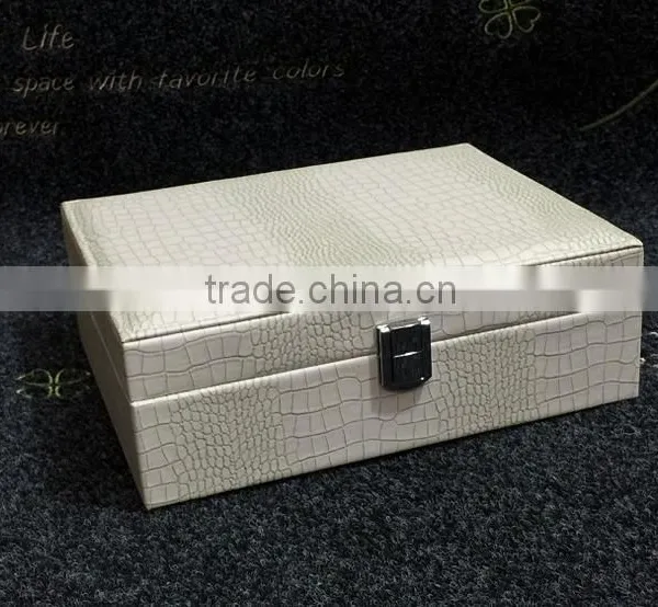 Chinese Factories Wholesale Custom Luxurious Leather Jewelry Box, White Beautiful Watch Box photo-4