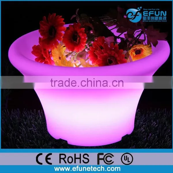 Battery Rechargeable Decorative Rgb Colorful Led Light up Plant Pots Wholesale photo-2