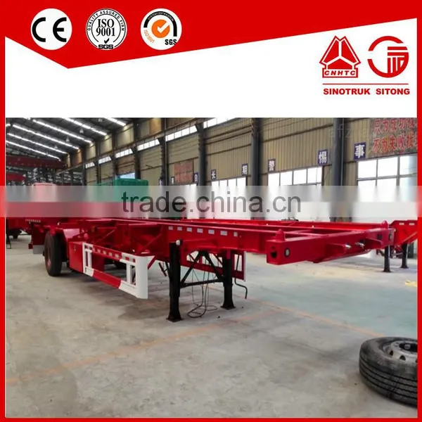 2 Axle 8 Twist Locks 20ft Container Trailer photo-5