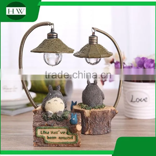 Resin Decorative Mini Cartoon Totoro Battery Led Night Lamp Light photo-3