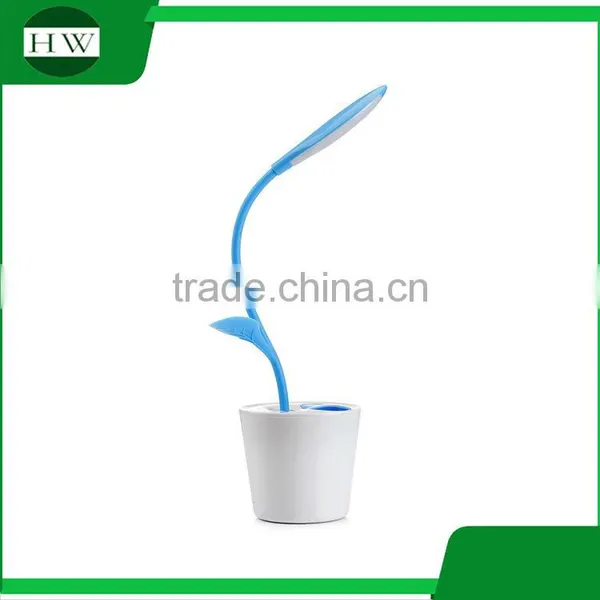 Plastic Sapling Pen Hoider Usb Charging Charge Foldable Collapsible Folding Telescopic Led Reading Desk Table Night Lamp Light photo-5