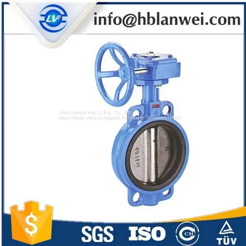 Ductile Iron Single Wafer Type Manual Butterfly Valve photo-3