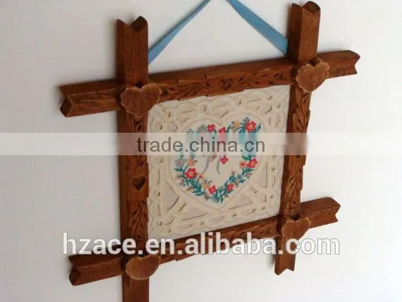 Gift for Her Wooden Frame With Heart and Flowers photo-4