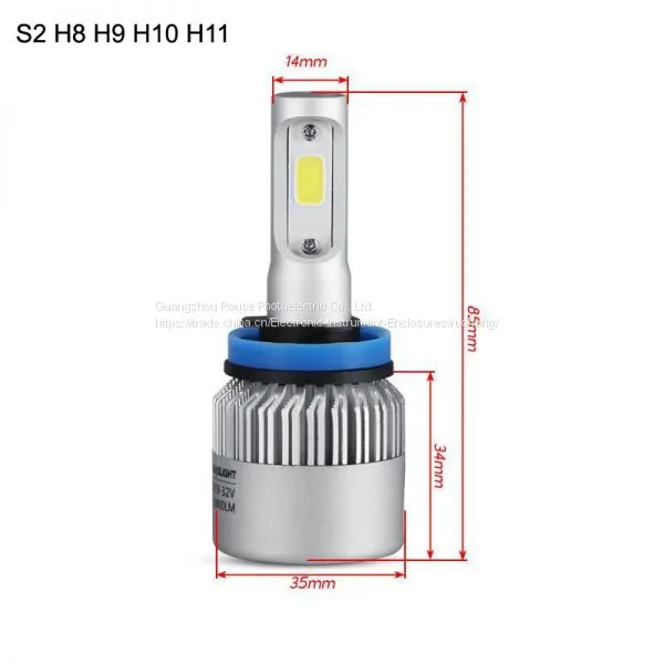 Led Headlight COB 4000LM/8000LM S2 H8 H9 H11 Cob Led Car Headlight High/low 72w 8000lm 2.5a Led Car Headlight photo-4