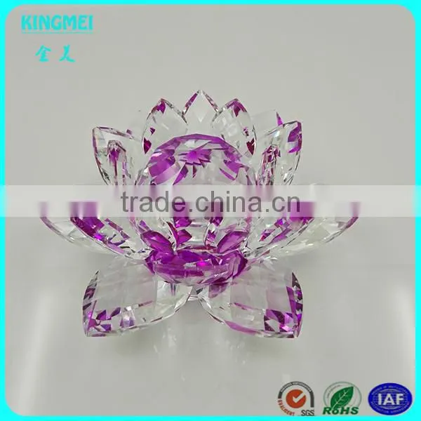 Customized Crystal Lotus Glass Lotus Flower for Desk Table Decoration photo-4