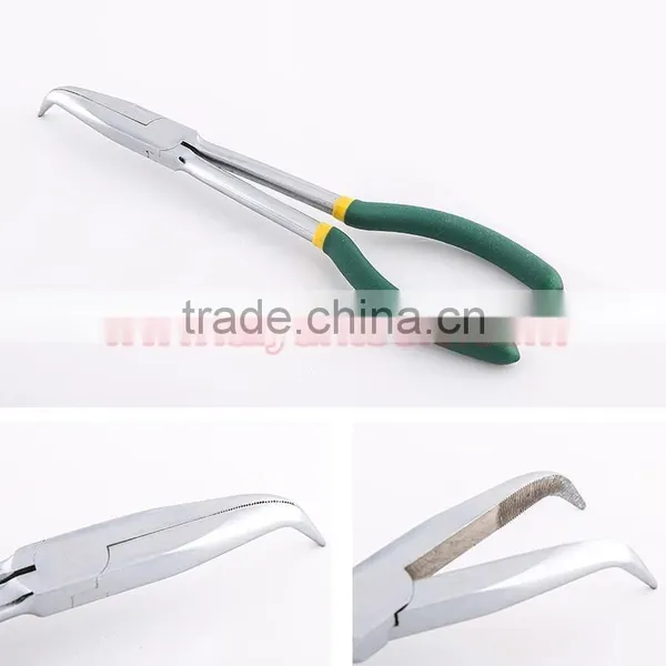 11" 280mm Auto Pliers Carry Pouch Auto Pliers Long Reach 45-Degree Bent Long Nose Pliers photo-5