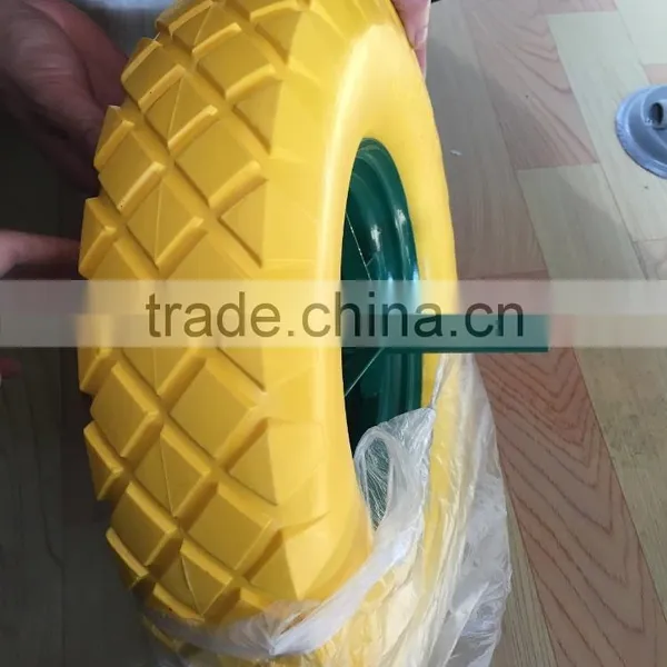 4.00-8 pu foam wheel with spoke rim