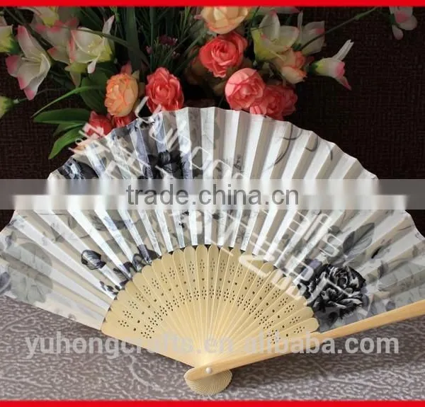 Wholesale Bamboo Fabric Hand Folding Fan photo-2