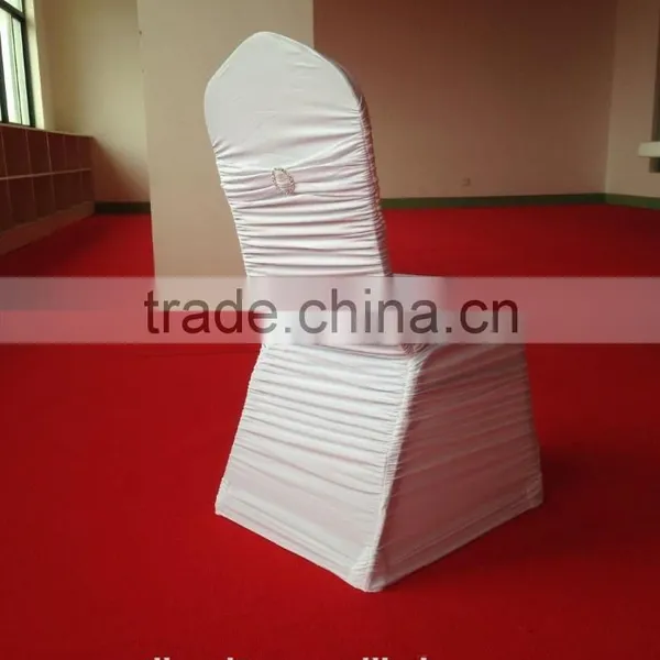 Spandex Pleated White Chair Cover for Wedding,party,hotel Use for Wholesale Price photo-4