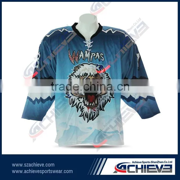 Active Custom Ice Hockey Shirts/jerseys/socks/uniform 100% Polyester Sublimation Fabric photo-6