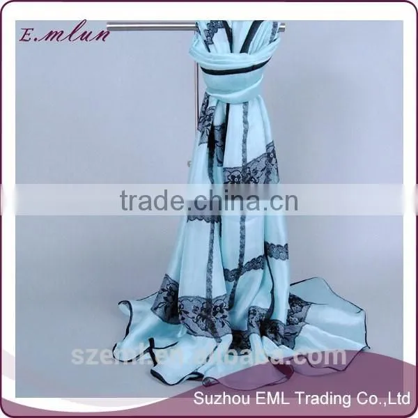 Wholesale Fashion Ladies Handmade Silk Shawl/100% Silk Scarf/infinity Scarf photo-5