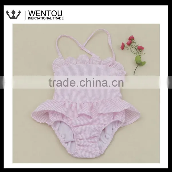 Fashionable Monogrammed Gingham Bathing Suit photo-6