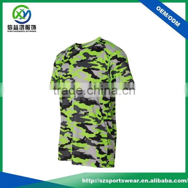 New Style Camo Sublimation Polyester Youth Short Sleeve T-shirt photo-2
