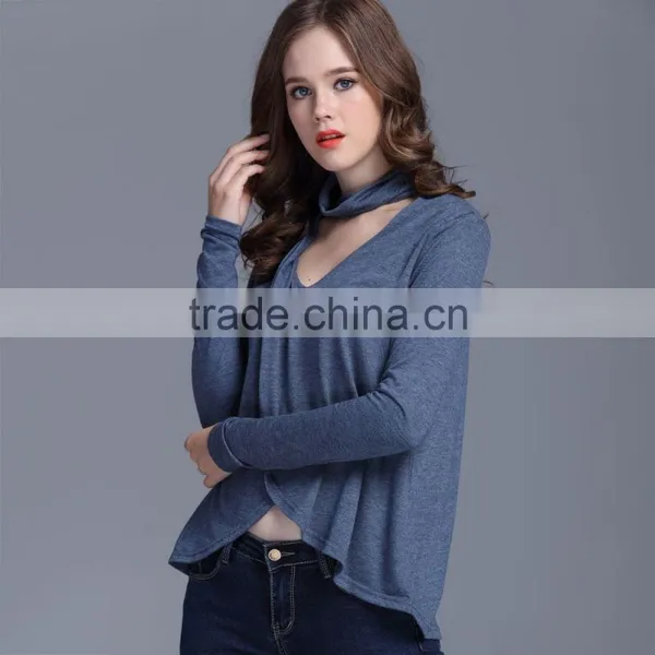 Top Sell Women Clothes 2017 Summer Front Short and Long Back Blouse photo-2
